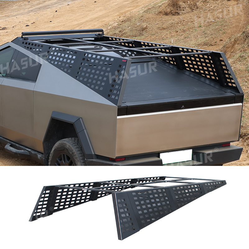Tesla Cybertruck Heavy-Duty Roof Rack – 500kg+ Capacity, Steel Frame & Aluminum Side Panels for Overlanding & Off-Road Adventures