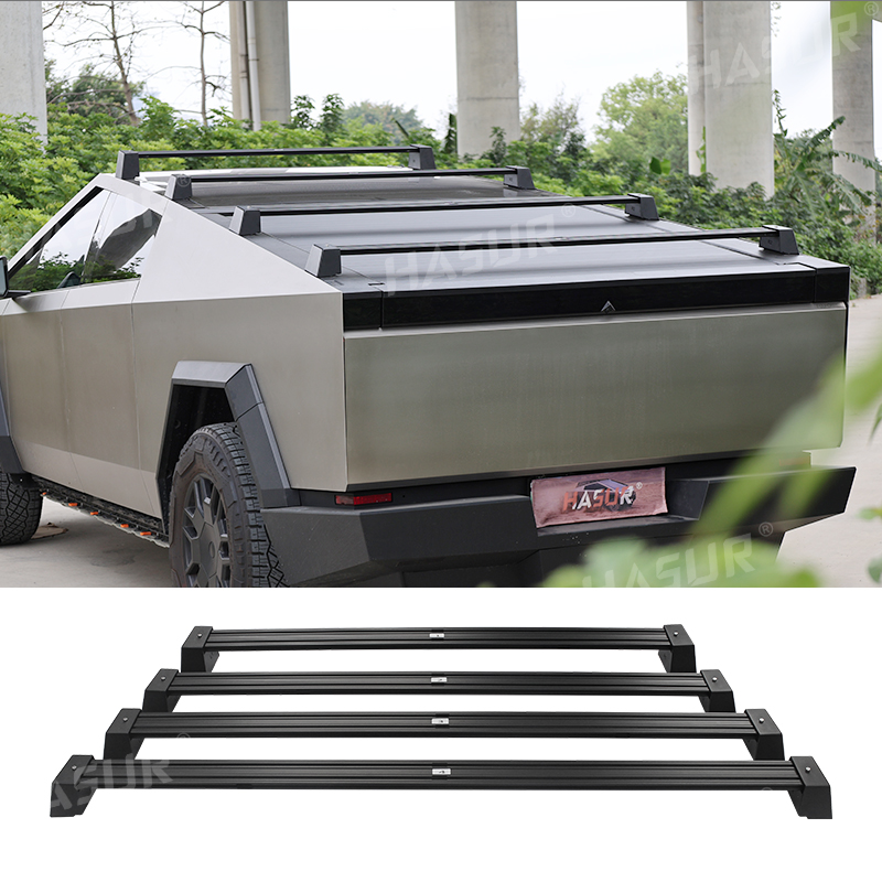 Tesla Cybertruck Roof Rack Cross Bars - 4 Pack Heavy Duty 300kg Capacity, Aluminum Alloy, Easy Installation with Tools Included