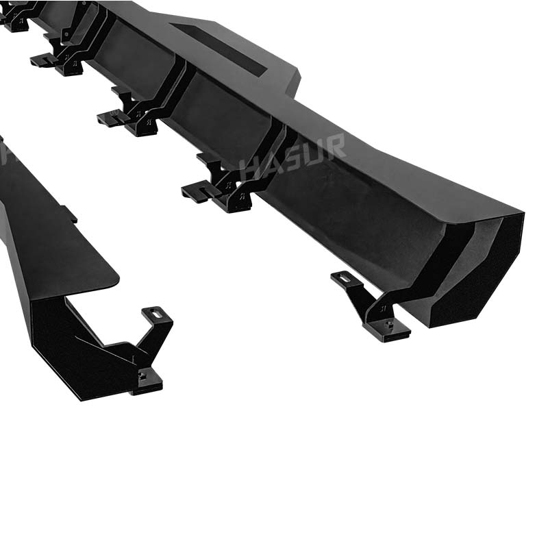 Tesla Cybertruck Side Steps - Heavy Duty Steel Running Boards - Q235A Powder Coated - Anti-Slip Replacement for Plastic Rocker Panels - 2023+ Cybertruck Accessories