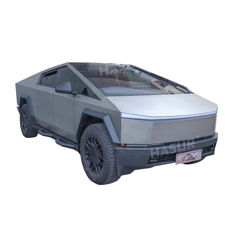 Tesla Cybertruck Side Steps - Heavy Duty Steel Running Boards - Q235A Powder Coated - Anti-Slip Replacement for Plastic Rocker Panels - 2023+ Cybertruck Accessories