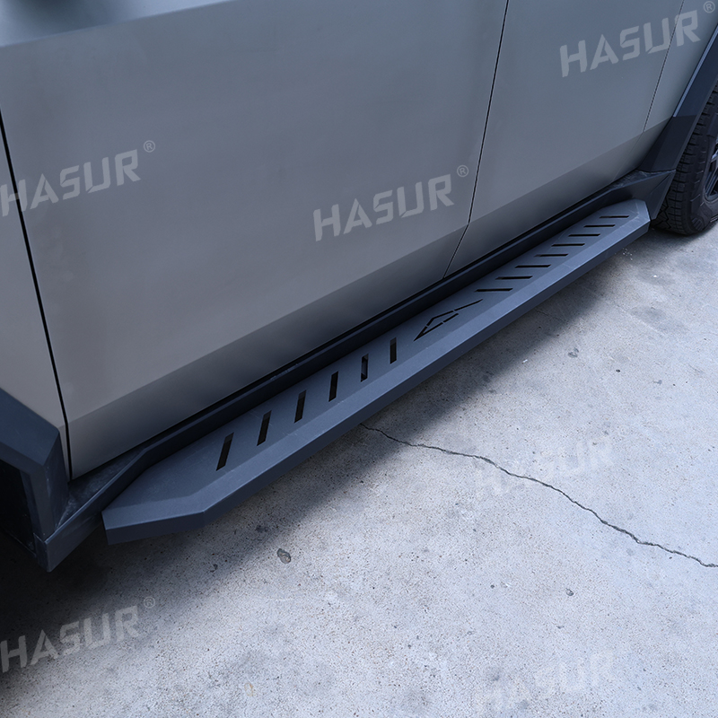 Tesla Cybertruck Fixed Side Steps – Heavy-Duty Q235A Steel with Anti-Slip Powder Coating – Triangle Design for Enhanced Protection & Style