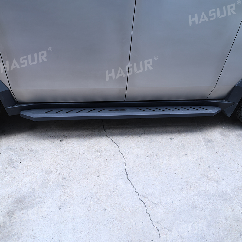 Tesla Cybertruck Fixed Side Steps – Heavy-Duty Q235A Steel with Anti-Slip Powder Coating – Triangle Design for Enhanced Protection & Style