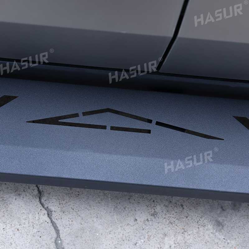 Tesla Cybertruck Fixed Side Steps – Heavy-Duty Q235A Steel with Anti-Slip Powder Coating – Triangle Design for Enhanced Protection & Style