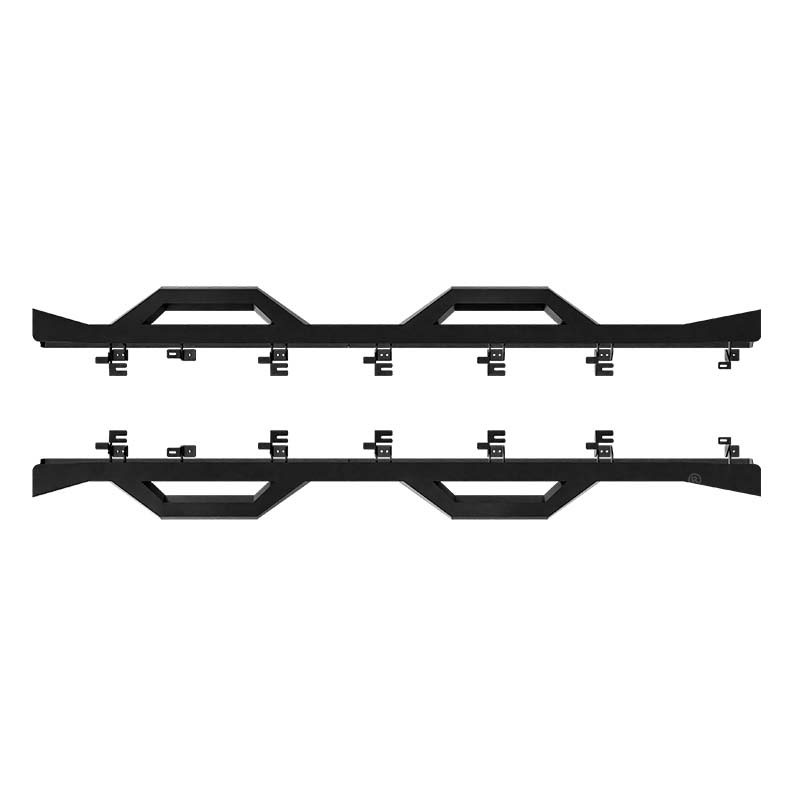 Tesla Cybertruck Side Steps - Heavy Duty Steel Running Boards - Q235A Powder Coated - Anti-Slip Replacement for Plastic Rocker Panels - 2023+ Cybertruck Accessories