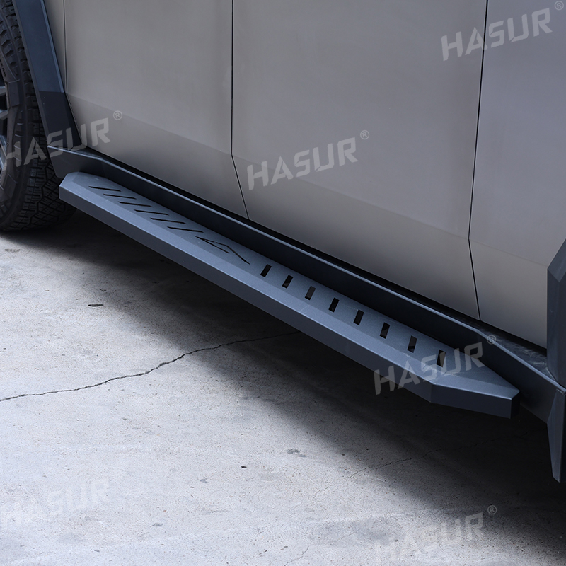 Tesla Cybertruck Fixed Side Steps – Heavy-Duty Q235A Steel with Anti-Slip Powder Coating – Triangle Design for Enhanced Protection & Style