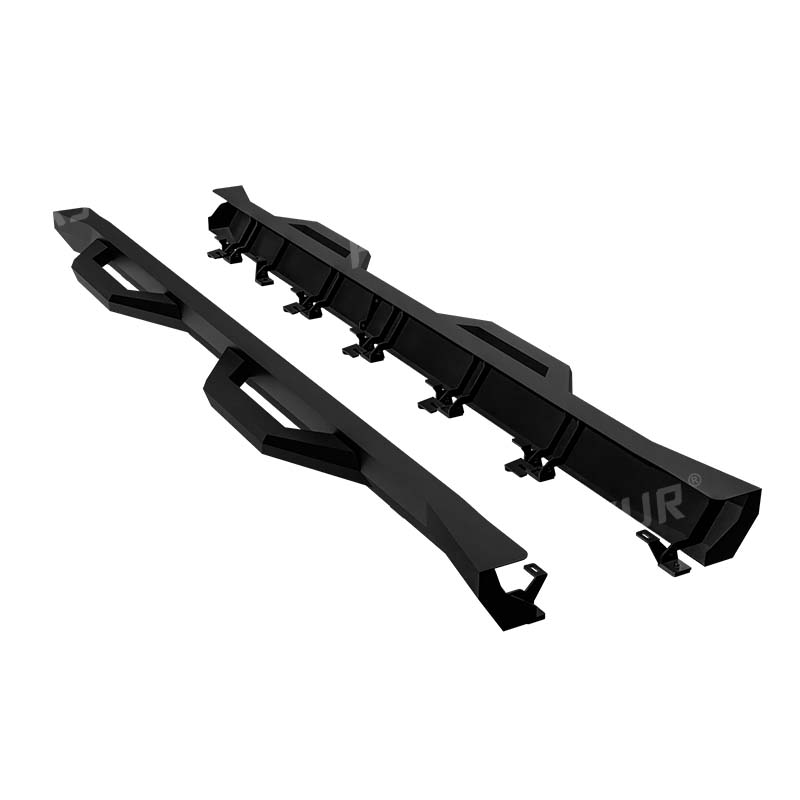 Tesla Cybertruck Side Steps - Heavy Duty Steel Running Boards - Q235A Powder Coated - Anti-Slip Replacement for Plastic Rocker Panels - 2023+ Cybertruck Accessories