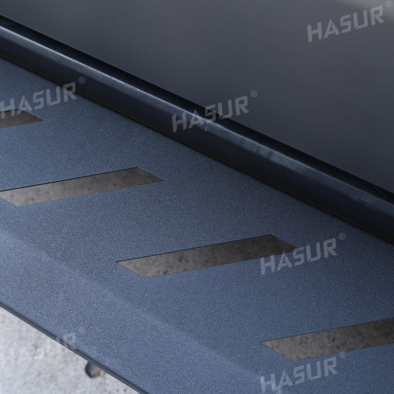 Tesla Cybertruck Fixed Side Steps – Heavy-Duty Q235A Steel with Anti-Slip Powder Coating – Triangle Design for Enhanced Protection & Style