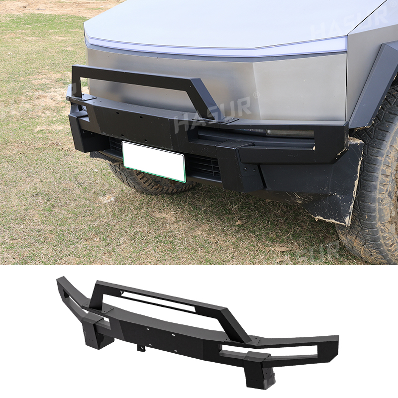Tesla Cybertruck Front Bumper - Heavy Duty Steel Replacement - Direct OEM Fit - Protects Original Bumper