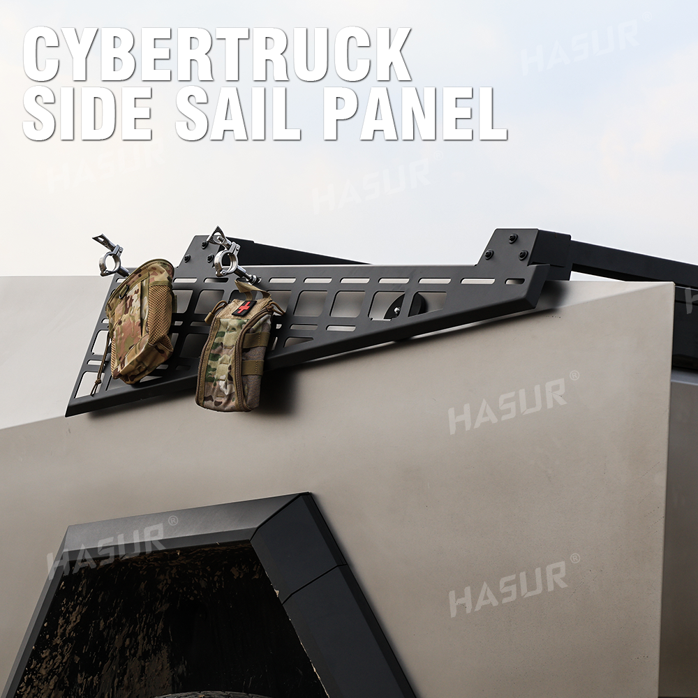 Tesla Cybertruck MOLLE Side Sail Panel Rack Set – Heavy-Duty Aluminum, Fits All MOLLE Accessories