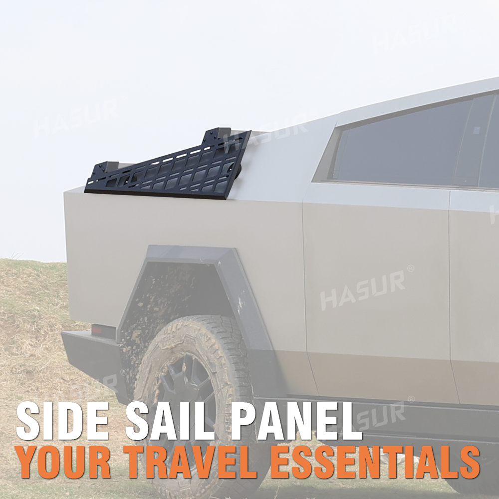 Tesla Cybertruck MOLLE Side Sail Panel Rack Set – Heavy-Duty Aluminum, Fits All MOLLE Accessories