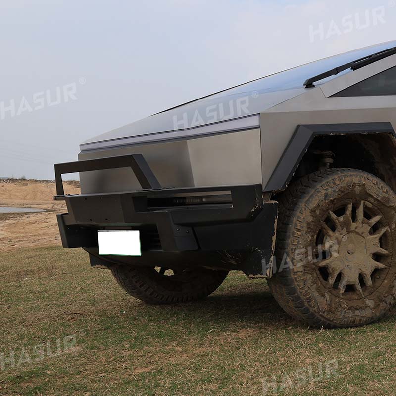 Tesla Cybertruck Front Bumper - Heavy Duty Steel Replacement - Direct OEM Fit - Protects Original Bumper