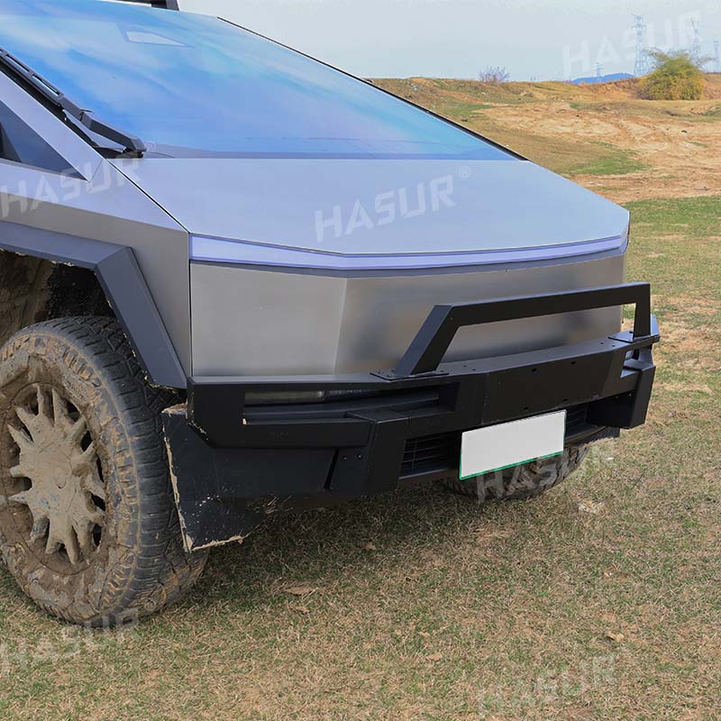 Tesla Cybertruck Front Bumper - Heavy Duty Steel Replacement - Direct OEM Fit - Protects Original Bumper