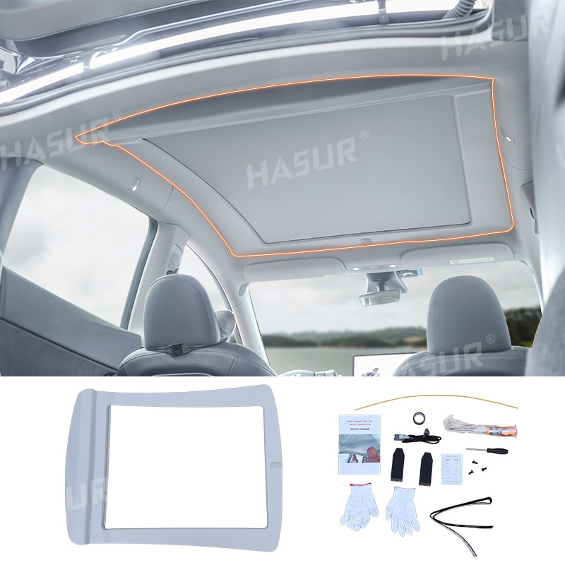 Tesla Model Y Sunshade 2020-2024 - Automatic Retractable Roof Shade with One-Touch & Voice Control - Premium Sunshade for Tesla Model Y