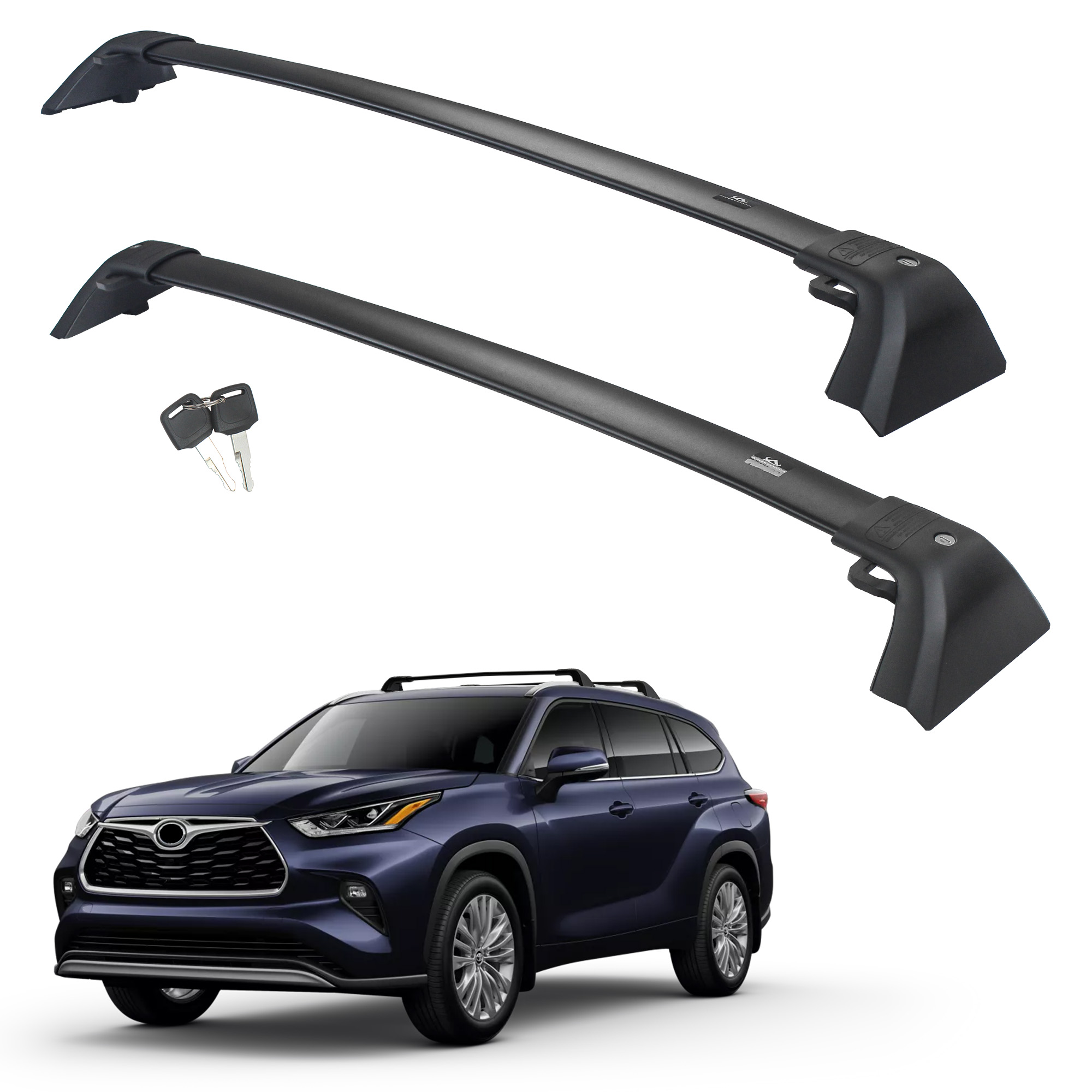 2020-2025 Toyota Highlander Roof Rack Cross Bars （Black）