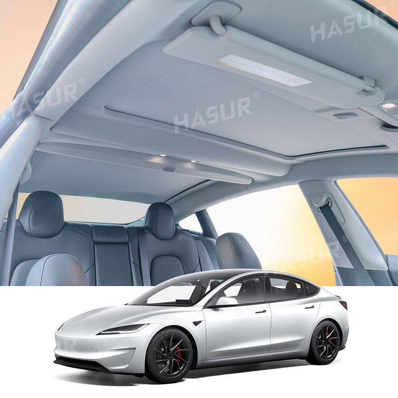 Tesla Model 3 Power Sunshade - Automatic Retractable Roof Shade for Model 3 (2017-2024) - Heat & UV Blocking, One-Touch Control, Gesture Operation,Premium Fit