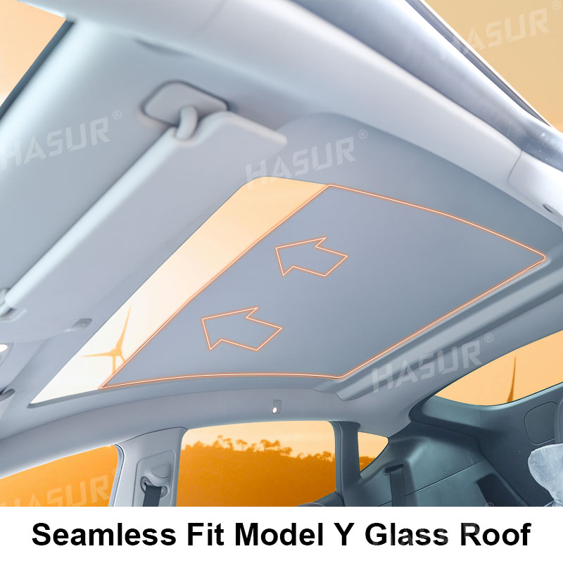 Tesla Model Y Sunshade 2020-2024 - Automatic Retractable Roof Shade with One-Touch & Voice Control - Premium Sunshade for Tesla Model Y