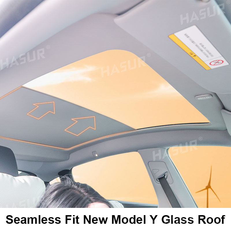 2025 Tesla Model Y Sunshade Roof - Smart Electric Auto Sunshade with Voice Control & One-Touch Operation - Compatible with Refreshed Model Y (2024-2025)