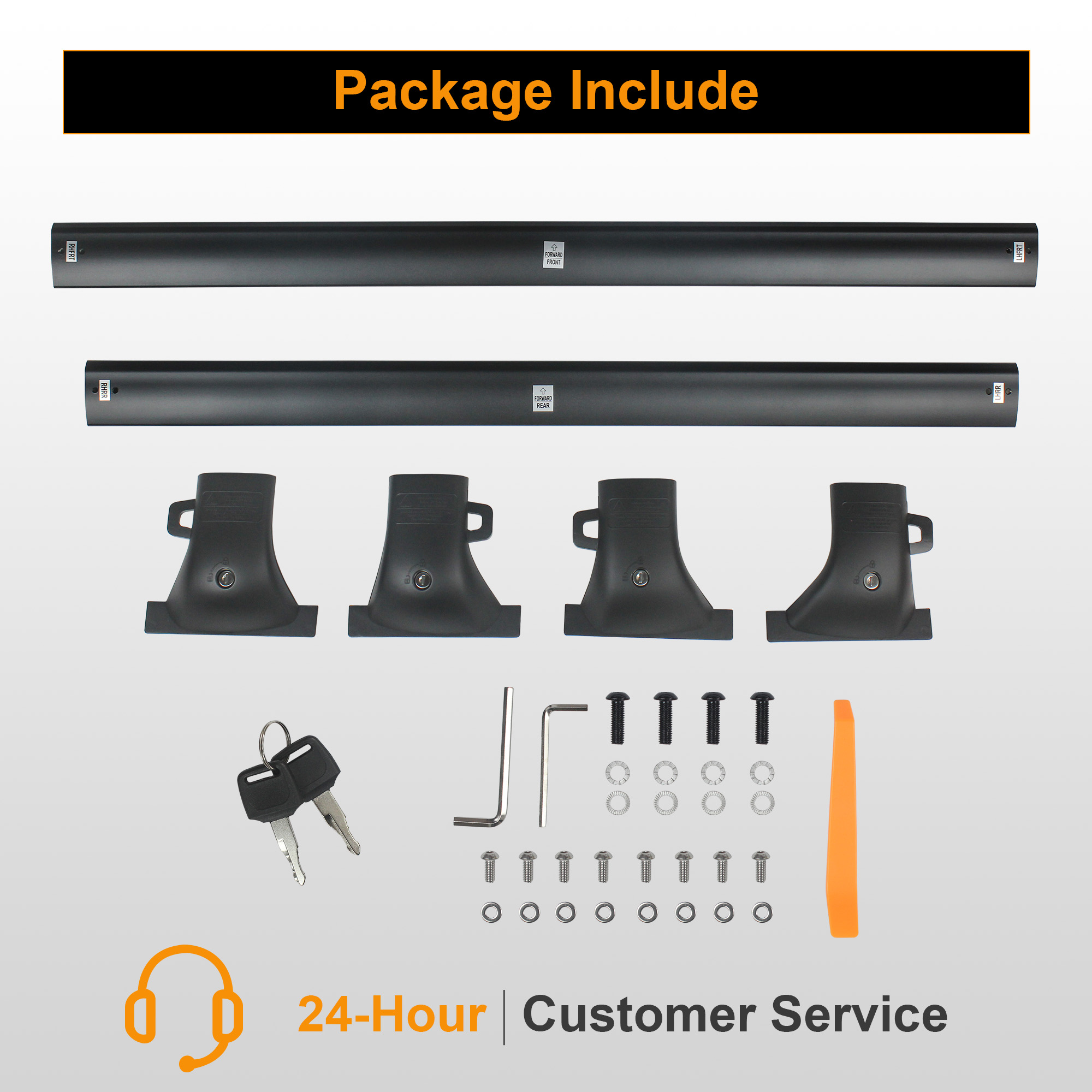 Toyota Grand Highlander Roof Rack Cross Bars （Black）