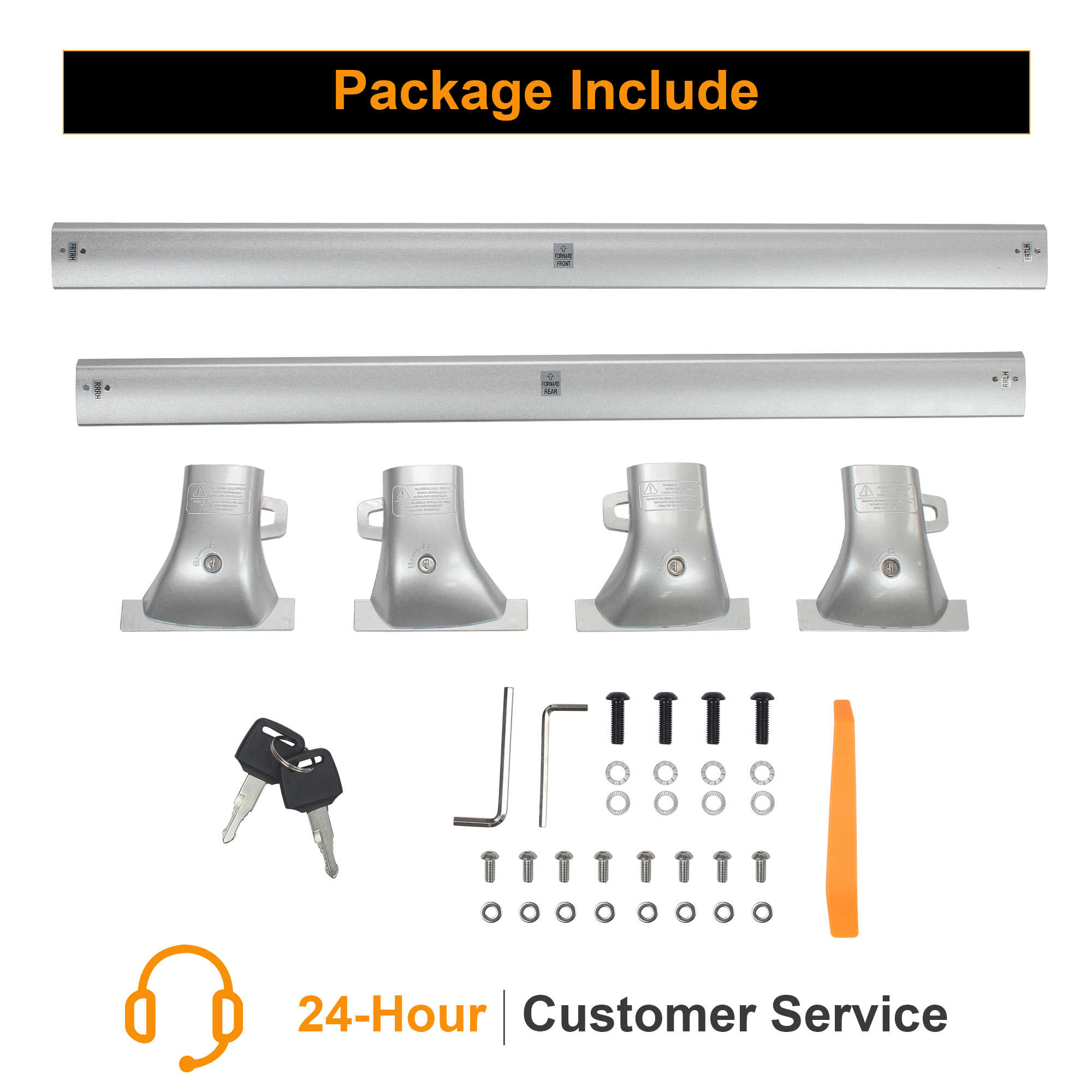 Toyota Grand Highlander Roof Rack Cross Bars （Silver）