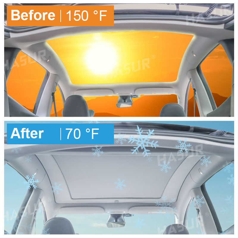 Tesla Model Y Sunshade 2020-2024 - Automatic Retractable Roof Shade with One-Touch & Voice Control - Premium Sunshade for Tesla Model Y